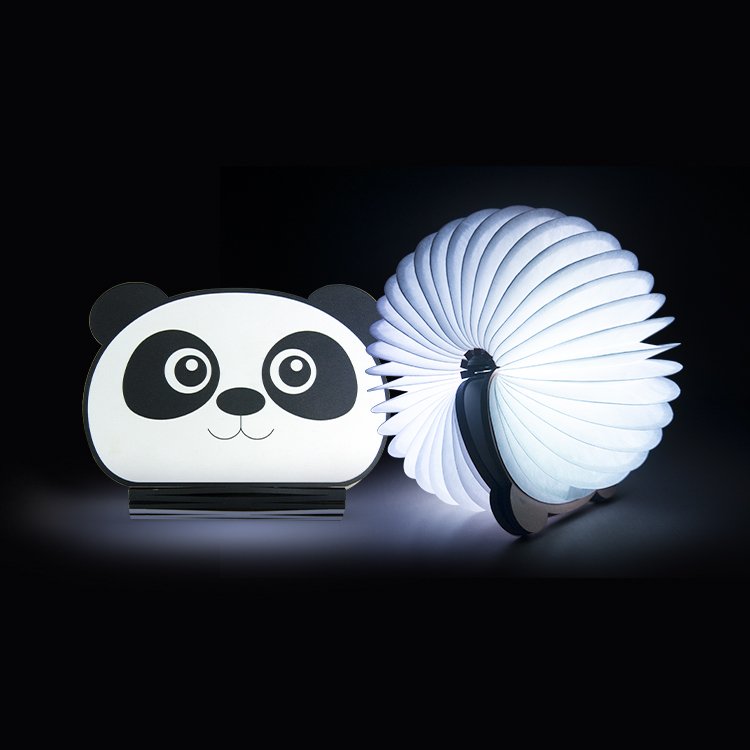 Colorful USB Night Light Portable Animal pattern Kids Sleeping Book Lamp Cartoon Folding Book Light
