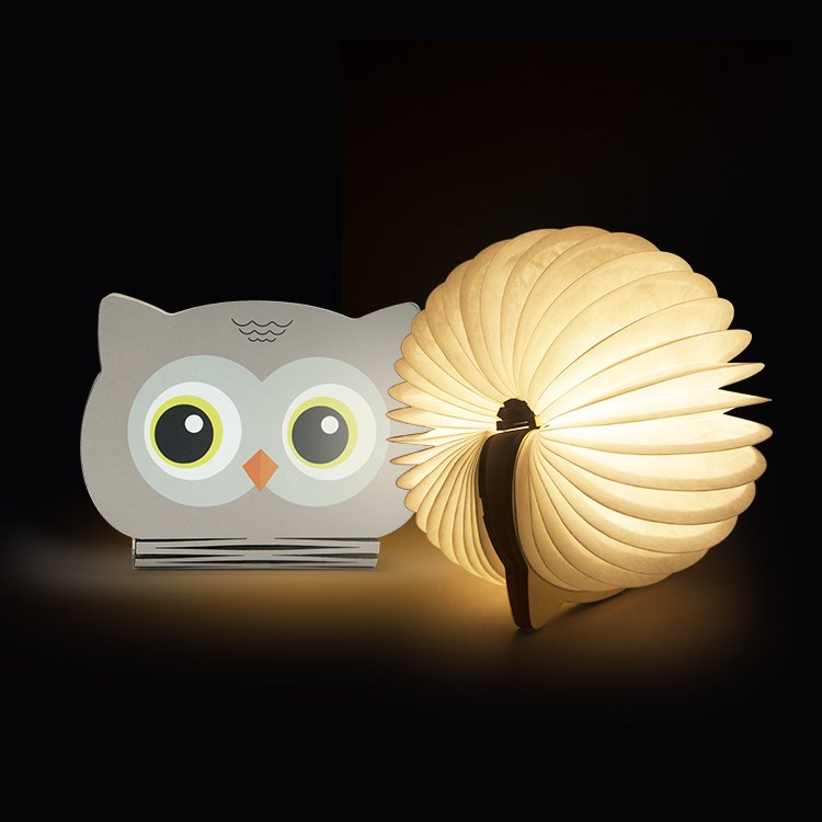 Colorful USB Night Light Portable Animal pattern Kids Sleeping Book Lamp Cartoon Folding Book Light
