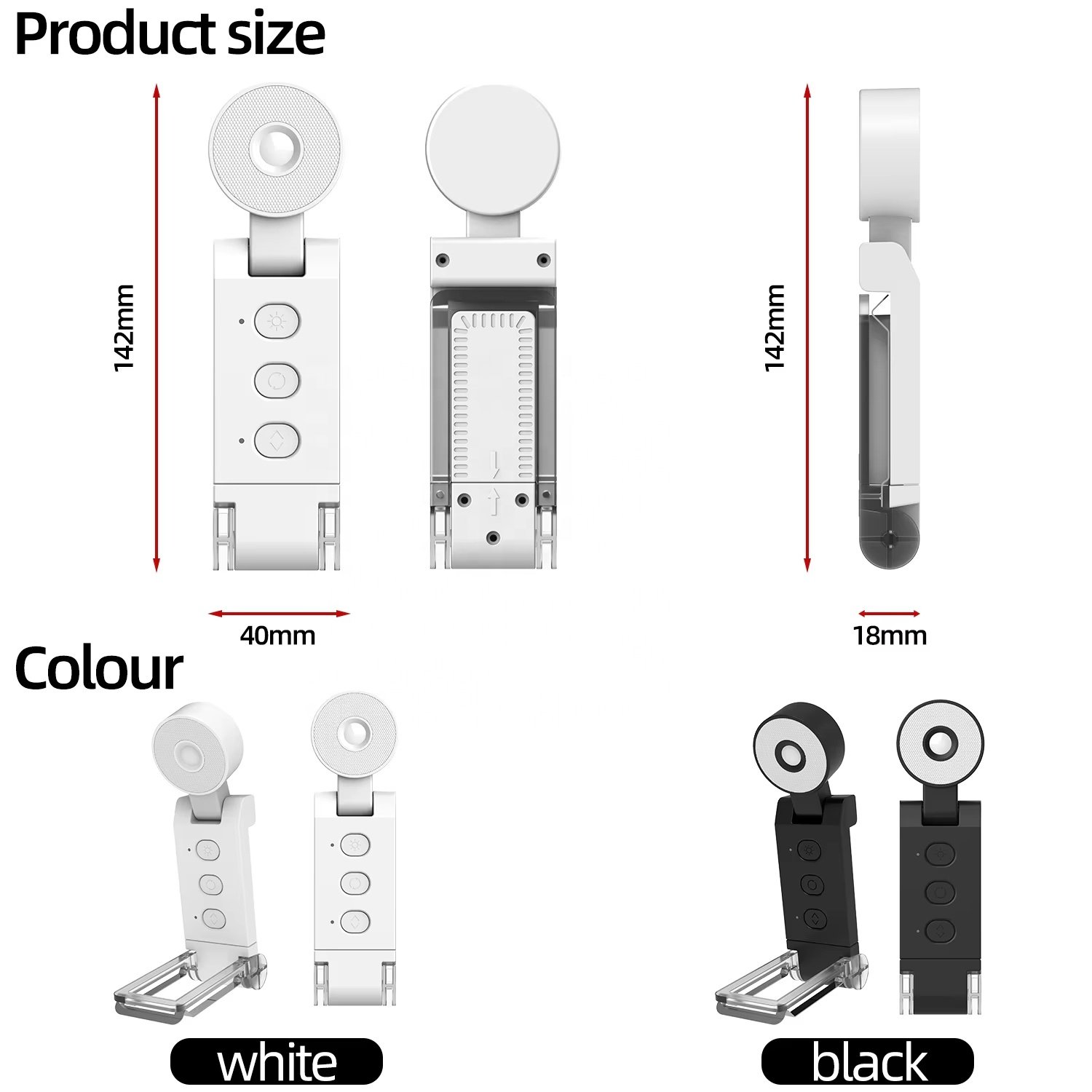 Dimmable adjustable cute USB rechargeable small reading mini white clip on book light pocket lamp with clip