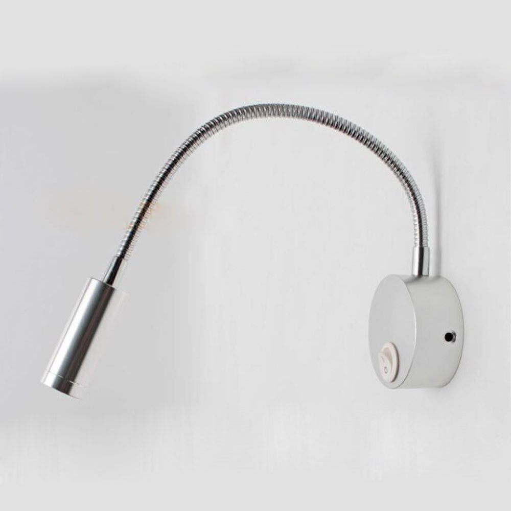 3W LED Hoses Wall Lamp Flexible Home Hotel Bedside Reading Lamp Wall Light Modern Fashion Book Lights USB Charge Port w/ Switch