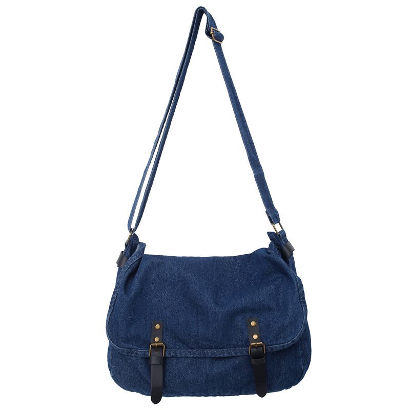 2024 New Fashion Multi Functional Large Capacity Lady Women Street Denim Jeans Canvas Girl Tote Bag Hardware Tote Crossbody Bag