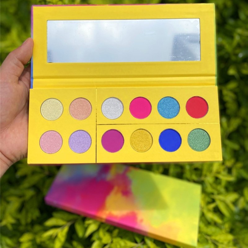 Wholesale 12-color highlighter eyeshadow palette cosmetic glitter light skin color glitter eyeshadow, highlight eyeshadow