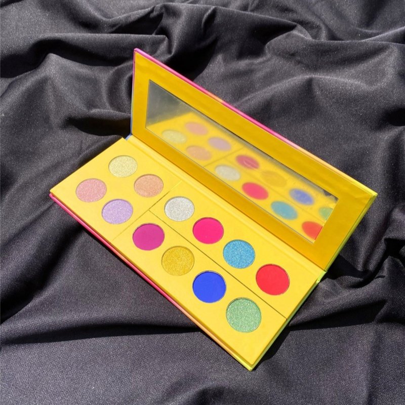 Wholesale 12-color highlighter eyeshadow palette cosmetic glitter light skin color glitter eyeshadow, highlight eyeshadow