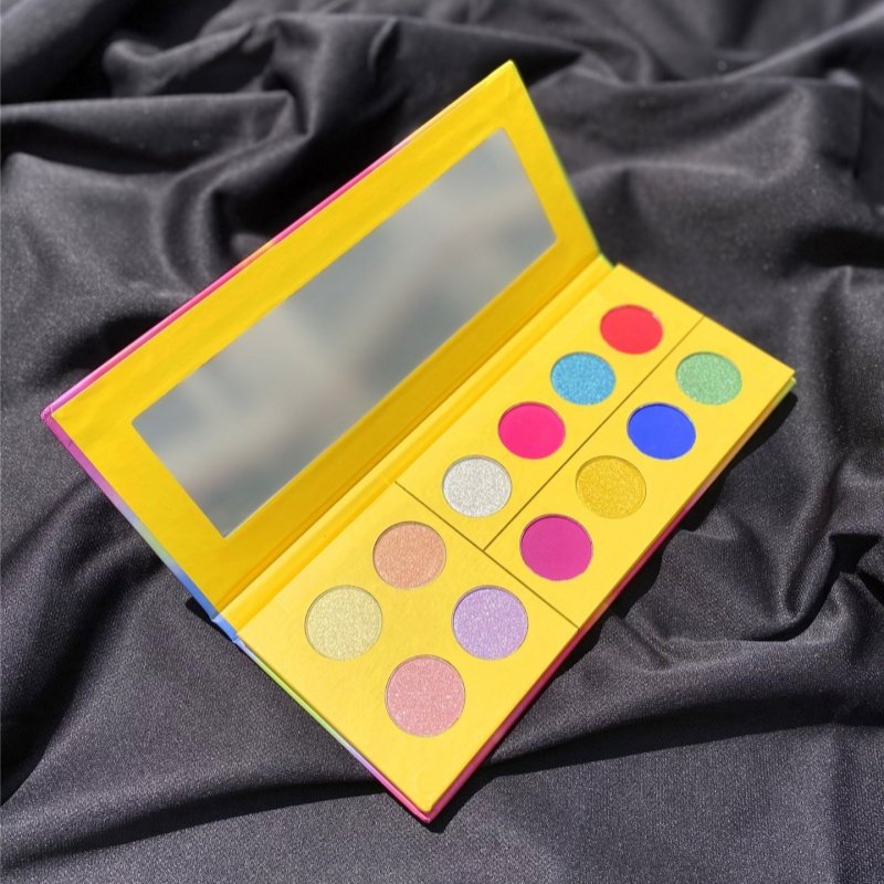 Wholesale 12-color highlighter eyeshadow palette cosmetic glitter light skin color glitter eyeshadow, highlight eyeshadow