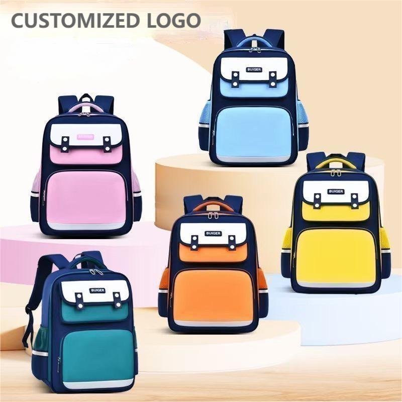 2024 OEM New School Bag for Primary School Students Grade 1-6 British backpack for boys and girls light print
