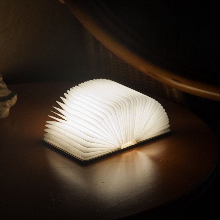 Portable Led Paper Lantern Usb Rechargeable Folding Luminescent Book Shaped Lamp Desk Night Light