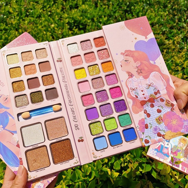 80 Color Book Cosmetic Makeup Palette Vegan Eye Shadow Blush Highlighter Palette Makeup Supplier