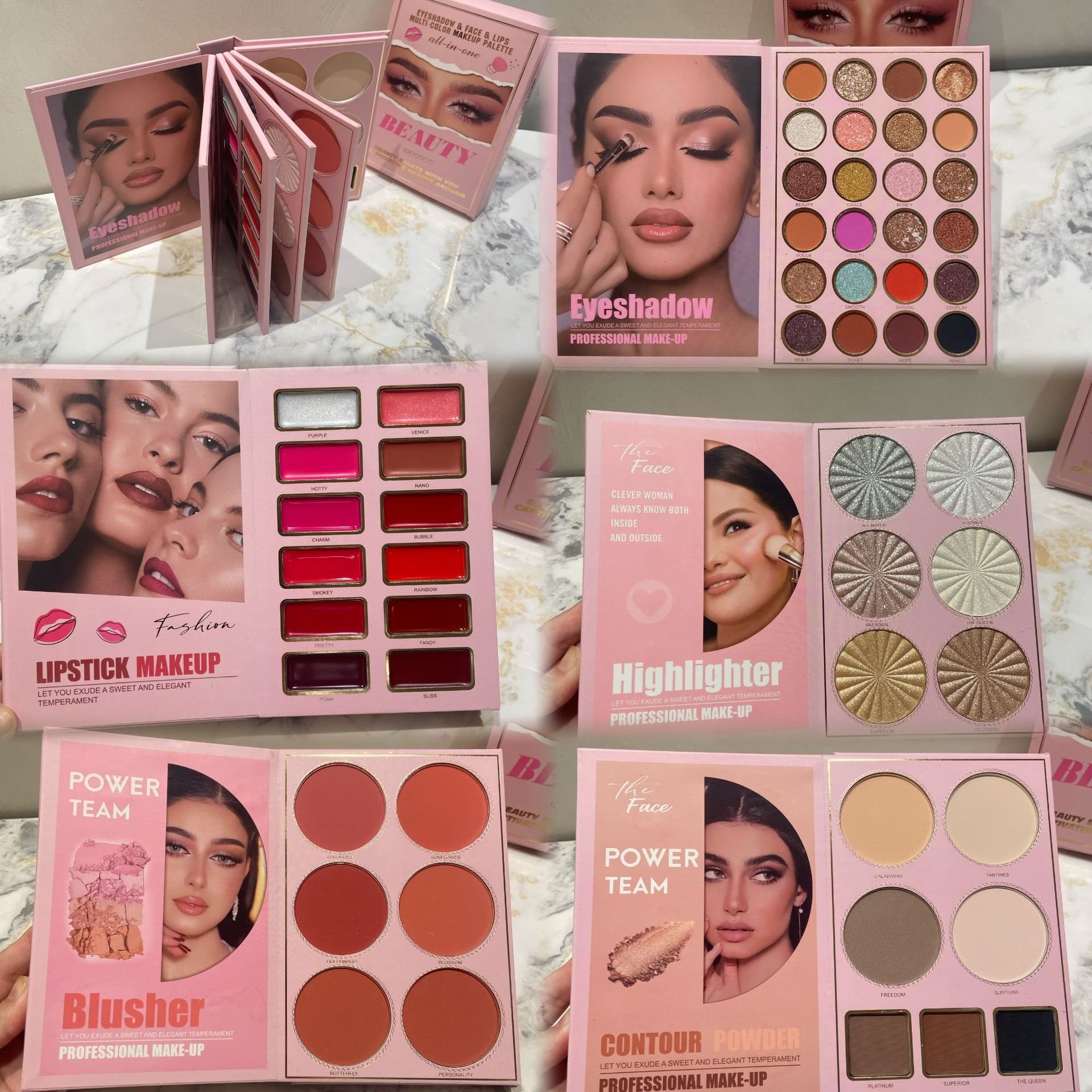 55-Color IGOODCO Eye Shadow Book stage performance Pressed Glitter Eyeshadow Factory Direct Waterproof Wholesale