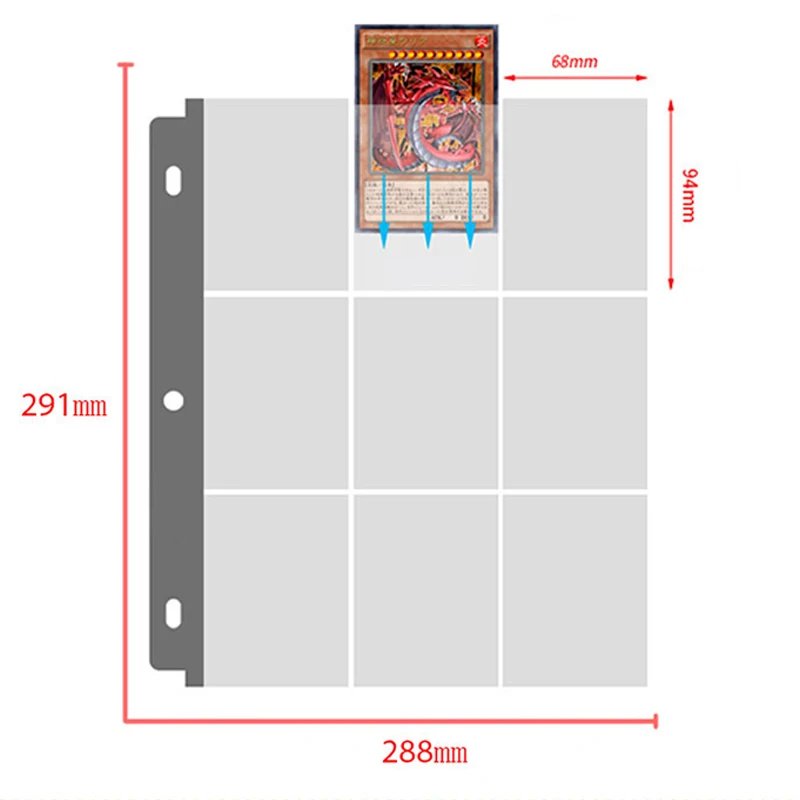 9 Pocket Page Game Cards Display Collection Book Trading Card Page Displays