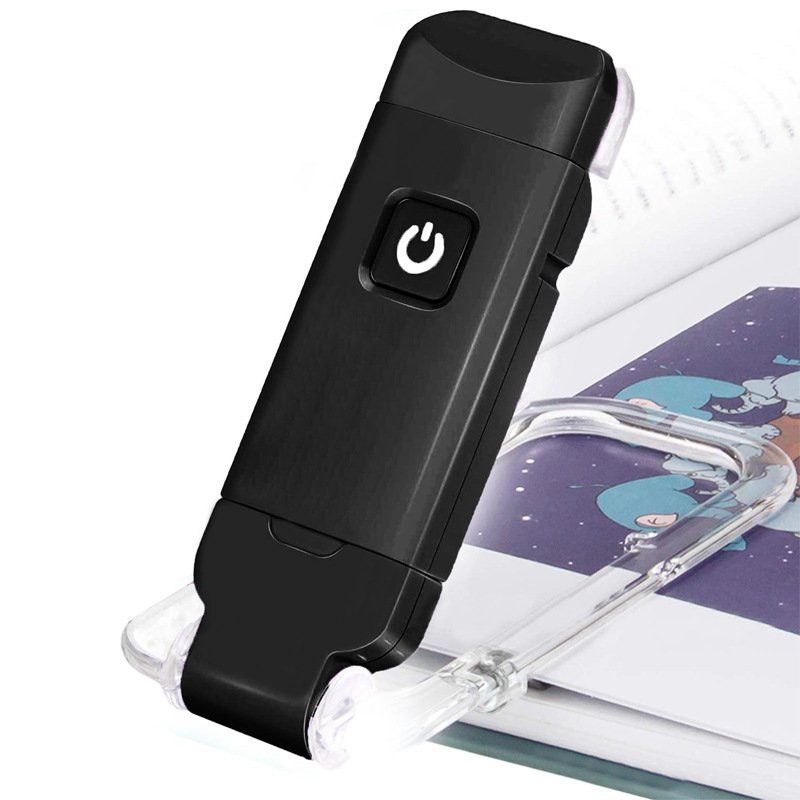 Plastic Button USB Mini Eye Protection Folding Book Clip Light Convenient Portable Simple Reading Light Work Learning Night Lamp