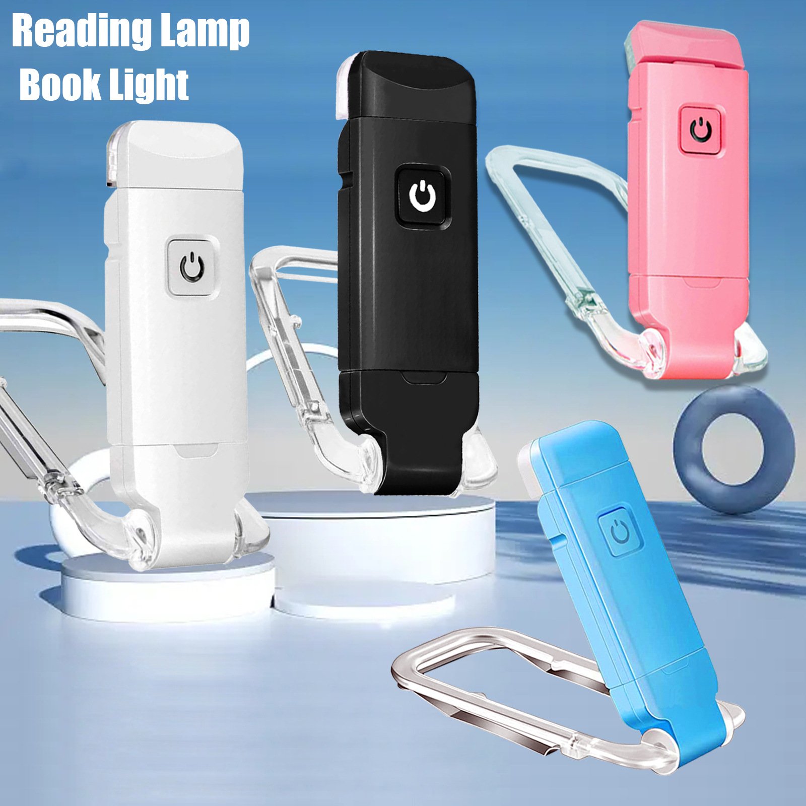 Plastic Button USB Mini Eye Protection Folding Book Clip Light Convenient Portable Simple Reading Light Work Learning Night Lamp