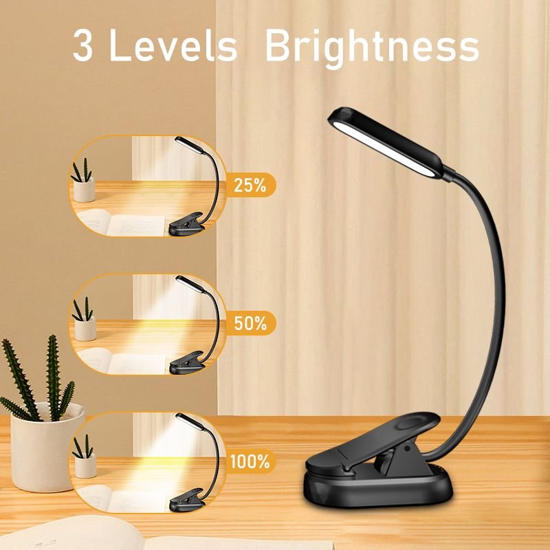 Rechargeable Clip Reading Portable LED mini book lamp
