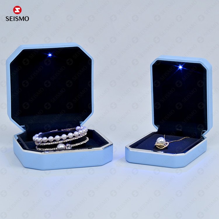 big lamp luxury custom illumination casejewelry ring jewelery ledbox with gift pendant light jewelry box with led light velvet
