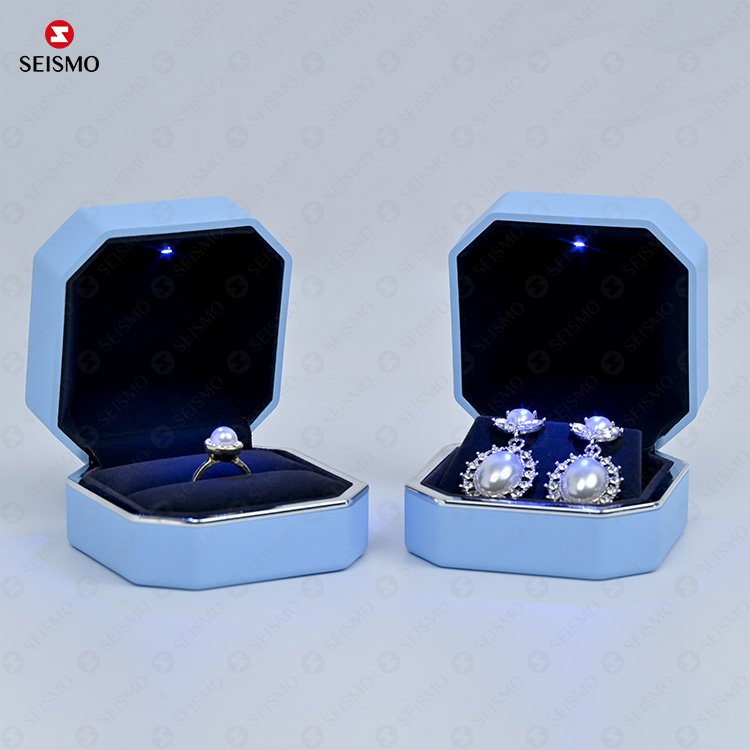 big lamp luxury custom illumination casejewelry ring jewelery ledbox with gift pendant light jewelry box with led light velvet