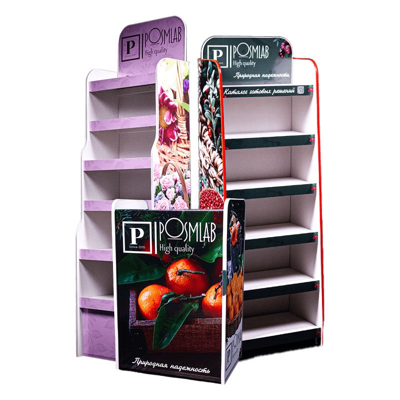 Customized PVC Plastic Floor Cosmetic Nail Polish Body Cream Display Stand in Supermarket or Store