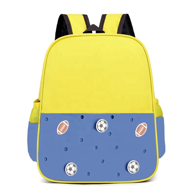 2024 Custom Light Weight Backpacks Cute Girls School Bags Shoes Charm Shoulder Bags Student DIY Kids Book Bag