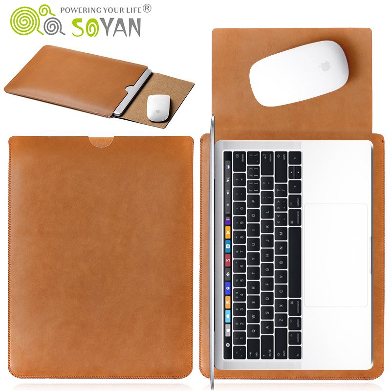 Wholesale Laptop Leather Bags Practical Waterproof Notebook Case For Macbook Air 13 Case Pro 11.6/12/15 Inch Laptop Sleeve Case