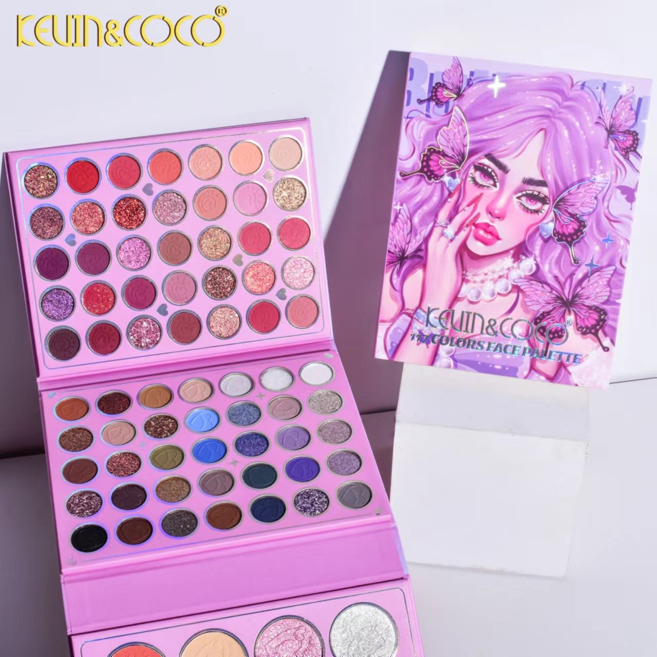 2024 New Arrival Girl palette book model palette high pigmented eye shadow palette best quality sombras para ojos al por mayor