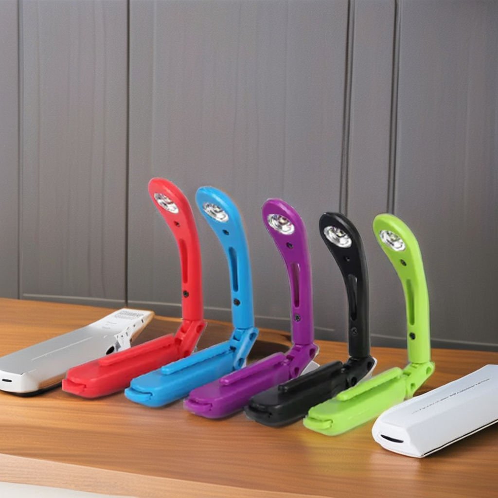 Mini strip flexible clip for reading in bedroom and living room easy to carry with white main color LED book light