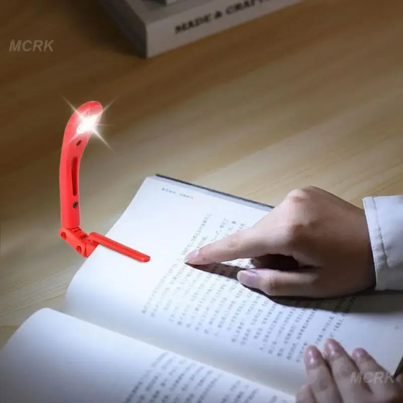 Mini strip flexible clip for reading in bedroom and living room easy to carry with white main color LED book light