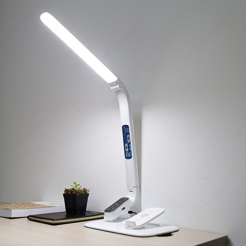 Whole Sale MA98B Factory Price Modern Design Led Book Light with 5 Steps Dimming Function & clock Calendar Temperature Display