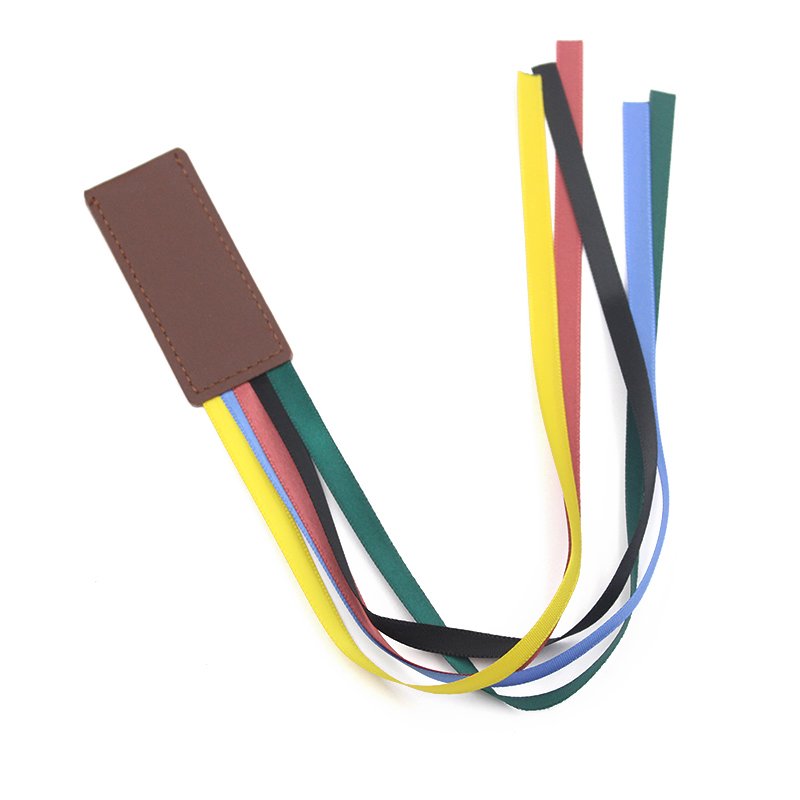 Multicolor Artificial Leather Ribbon Bookmark Colorful Multi-Page Marker Hold Clips for Bible Book Markers Promotional Bookmarks