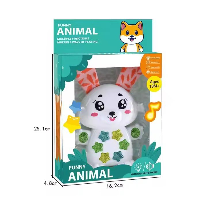 QW High Quality Factory Spot Wholesale Kids' Early Education Puzzle Toys Early Education Machine Rabbit with Music and Lighting