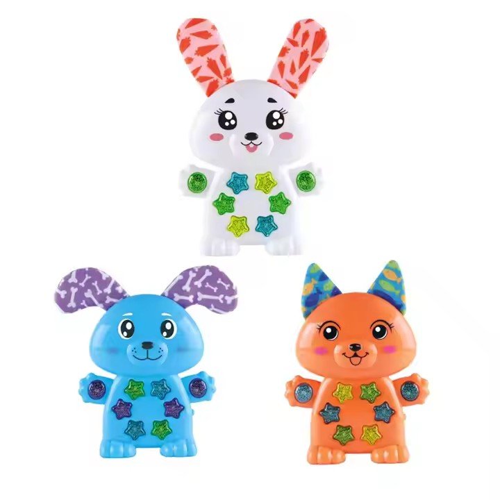 QW High Quality Factory Spot Wholesale Kids' Early Education Puzzle Toys Early Education Machine Rabbit with Music and Lighting