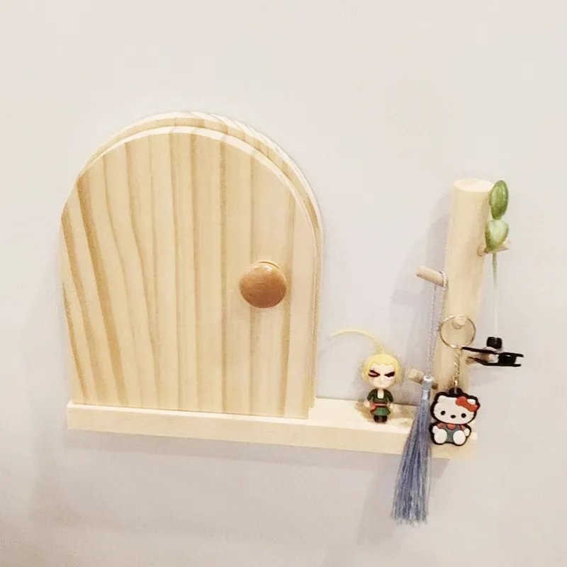 Retro Door with Miniature Fairy Silicone Candle Mold Knock on the Door Flower Fairy Cake Decorating Tools Chocolate Mould