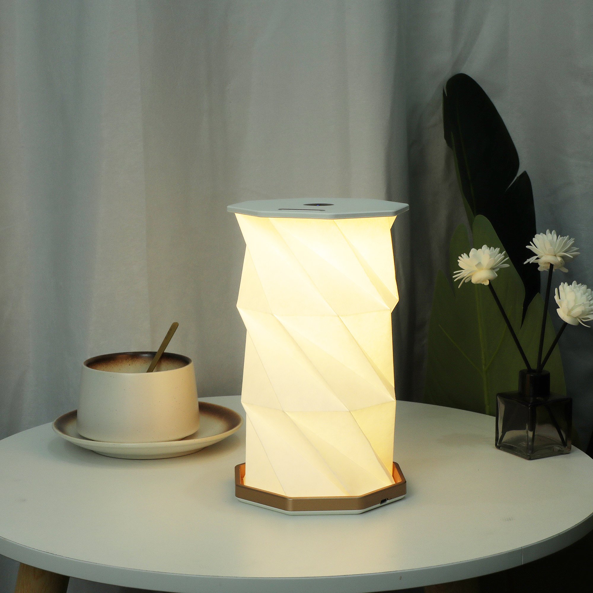 Portable Rechargeable Origami Rotating folding Night Light led home online store