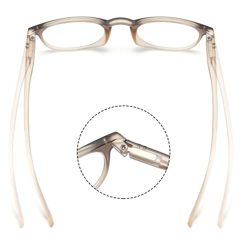 Newest Unisex Anti-Blue Light Eyeglasses Two-Color Elastic Paint Frame Spring Leg Eyewear Rivet Round Reading Glasses