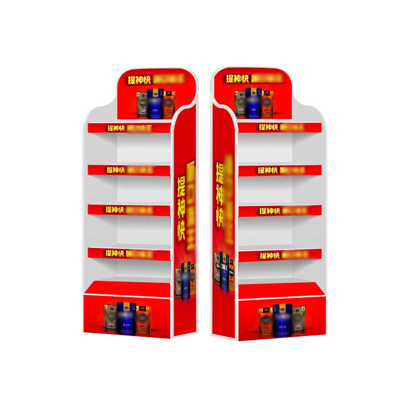 Customized Supermarket Store PVC Display Stand for Christmas Gift Beverage Snacks