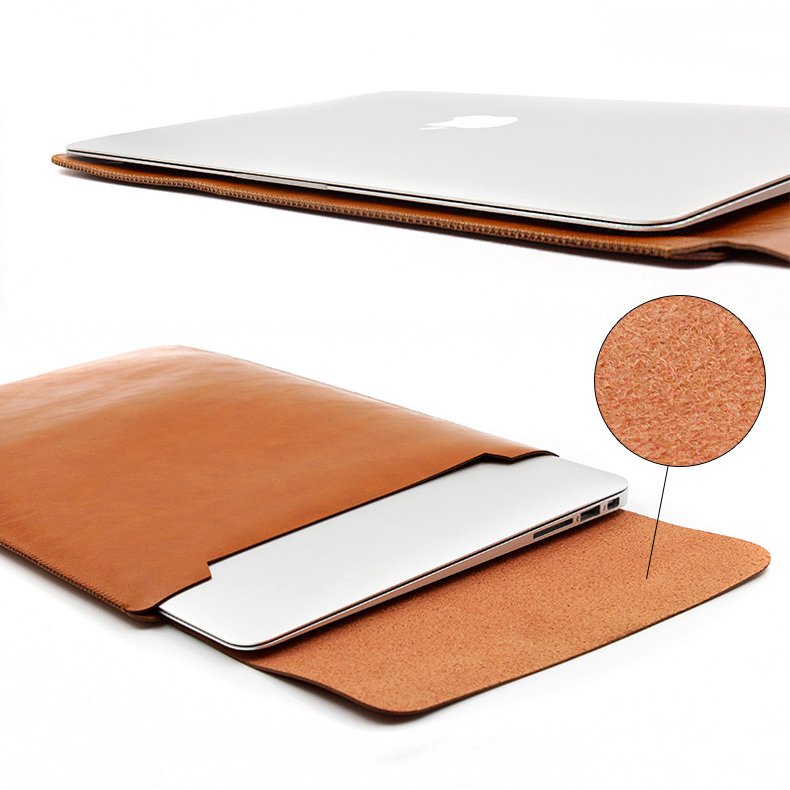 High Quality Color Multi Functional Office Notebook Protective Bag 13 inch Laptop Sleeve 15 inch Leather Case With Desk Mat