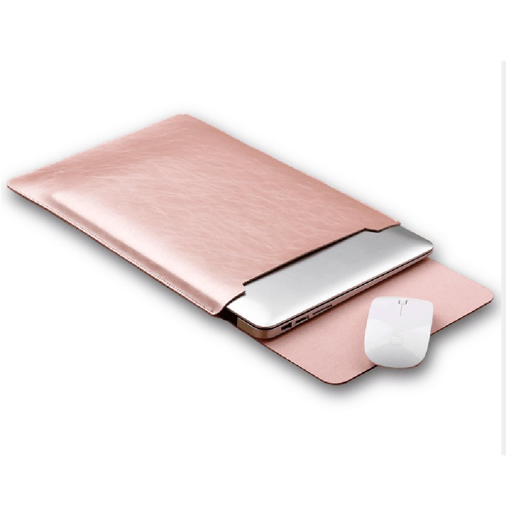 High Quality Color Multi Functional Office Notebook Protective Bag 13 inch Laptop Sleeve 15 inch Leather Case With Desk Mat