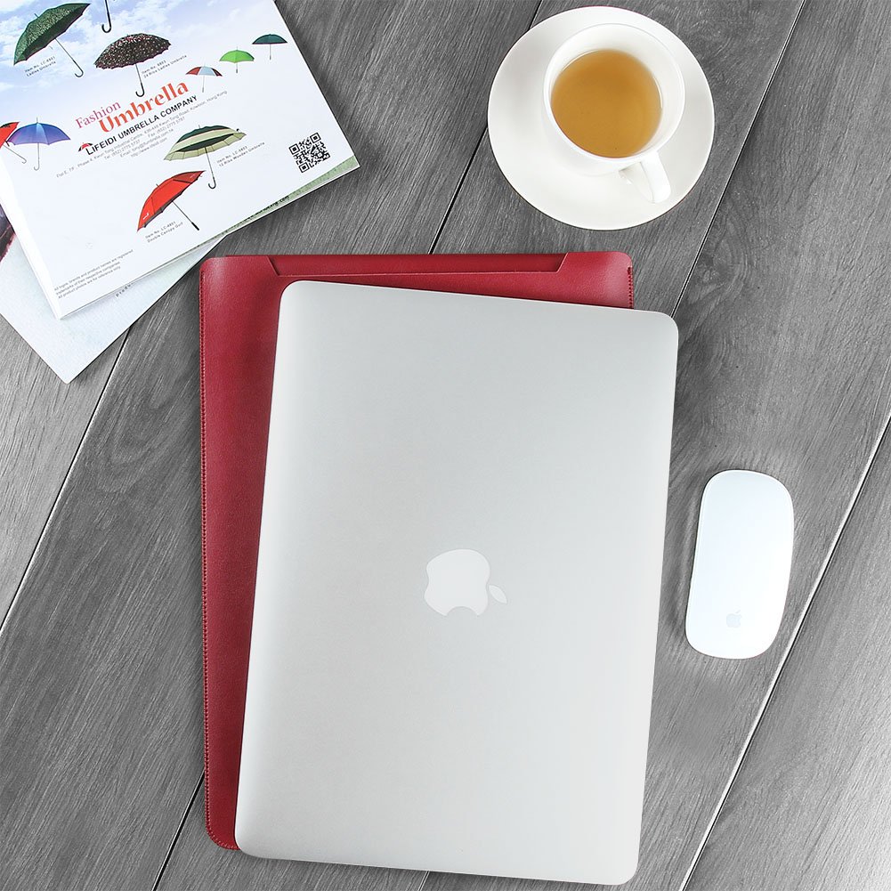 High Quality Color Multi Functional Office Notebook Protective Bag 13 inch Laptop Sleeve 15 inch Leather Case With Desk Mat
