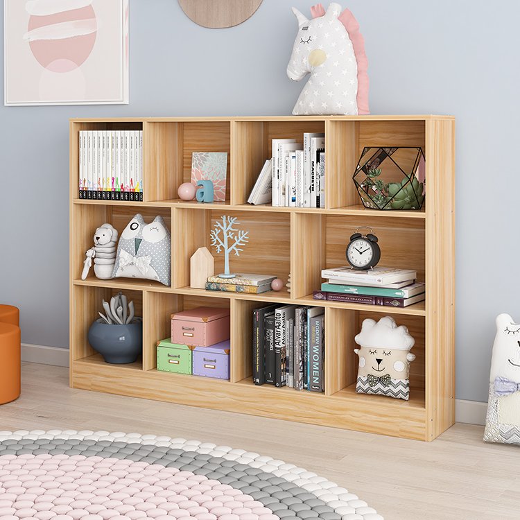 2021 modern new design personality pink green blue color wooden home furniture bookshelf