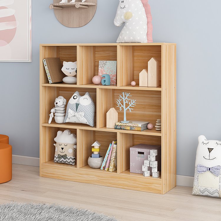 2021 modern new design personality pink green blue color wooden home furniture bookshelf