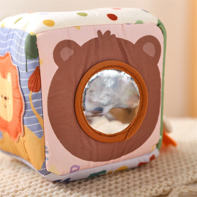 Unisex Early Education Baby Cloth Book Toy Box Simulation Sensory Wrinkle Tear-Resistant Tissue Light Function Sound Paper Books