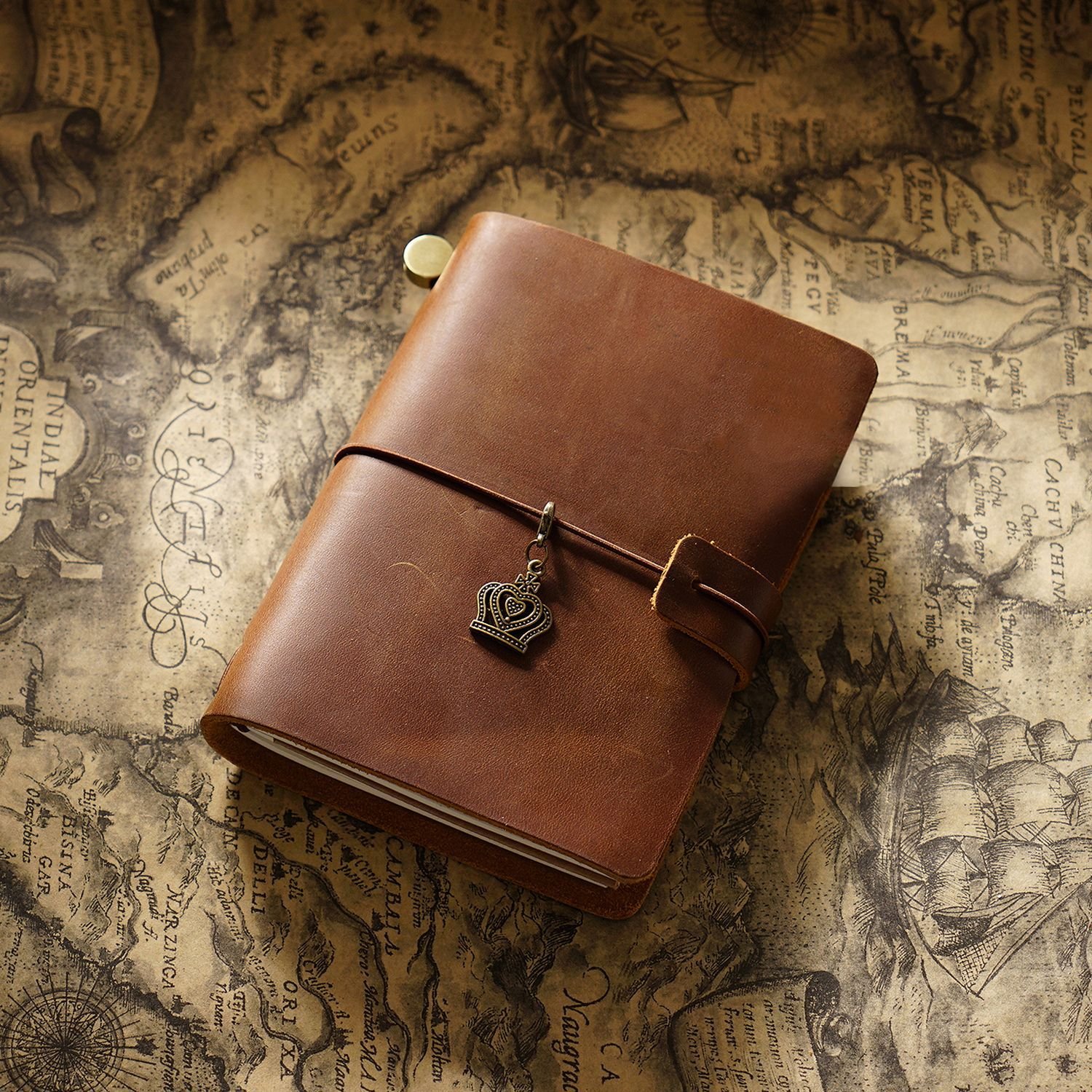 Multicolor Custom Full Grain Leather Diary Journal Workbook Custom Paper Notebook Leather Book Cover Jotter Vintage Notebook
