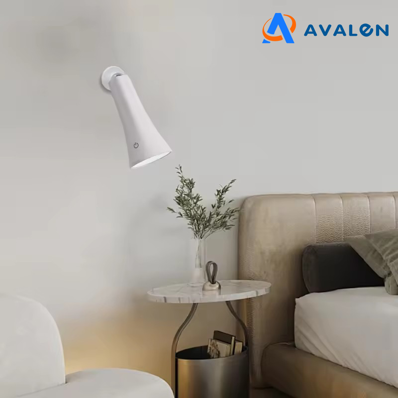 4 in 1 removable wall magnetic bed room led read desk light touch rechargeable battery book bedside table lamp for book