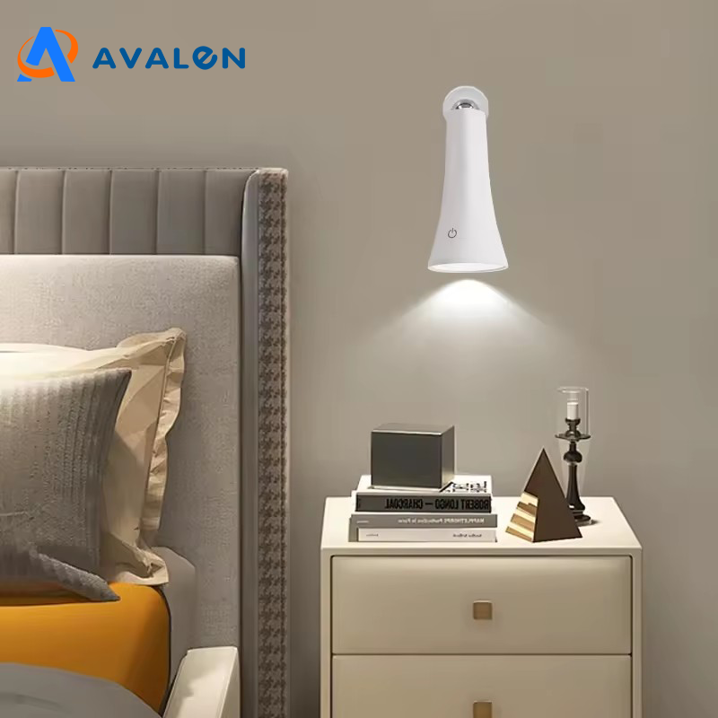4 in 1 removable wall magnetic bed room led read desk light touch rechargeable battery book bedside table lamp for book
