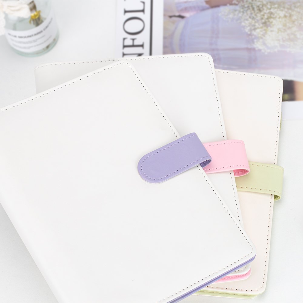 A5 PU refillable binder notebook 6 ring binder photo album 4 pockets for mini film/idol card/photo