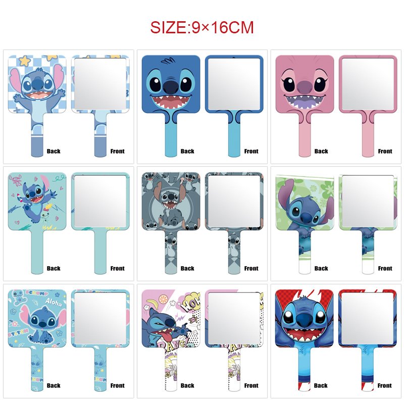 Wholesale Sticth's Mirror Kulomi KT Cat Cinnamon Dog Portable Double-sided Folding Small Touch-up Mirror