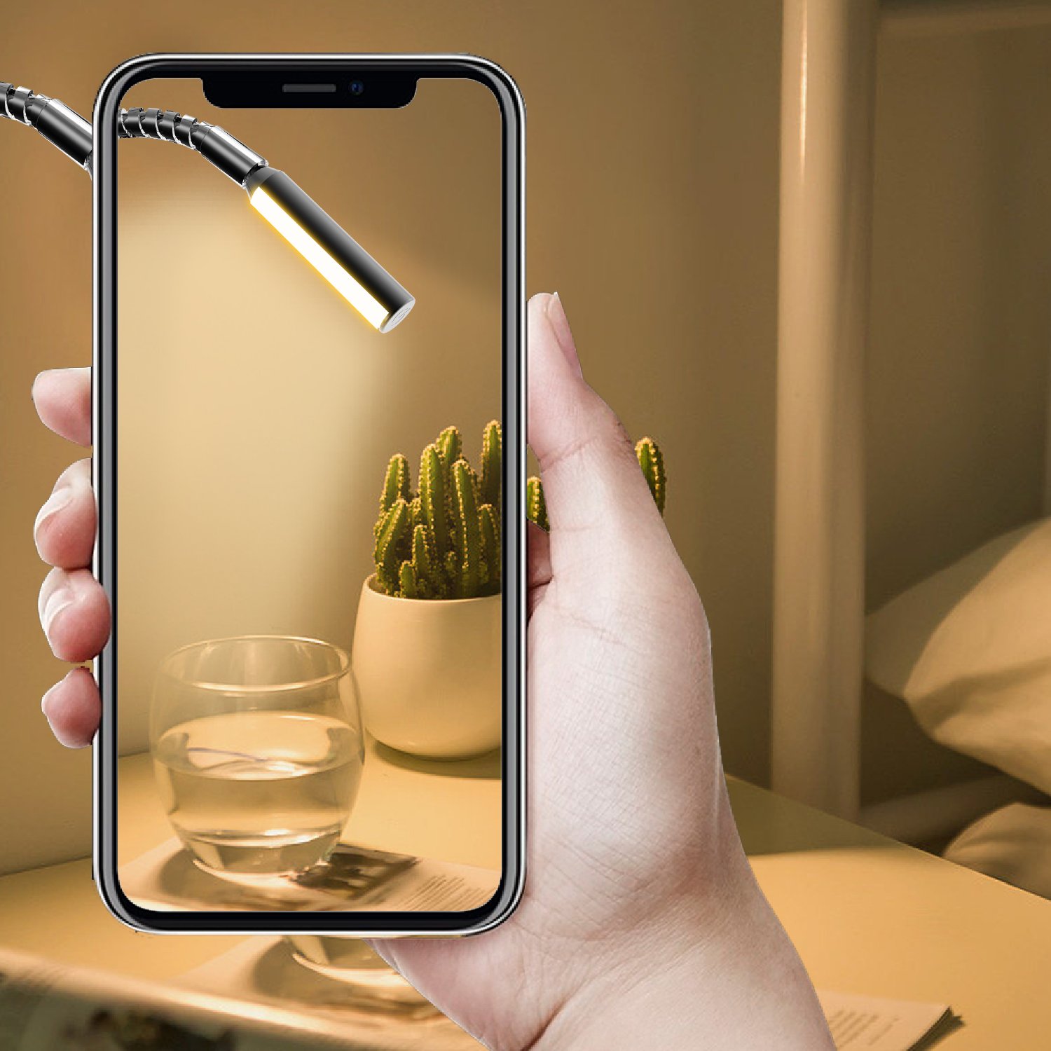 VST Flexible Gooseneck Bedside Lamp DC 12V Book Light Led Reading Desk Lamp Bed Lamp Light