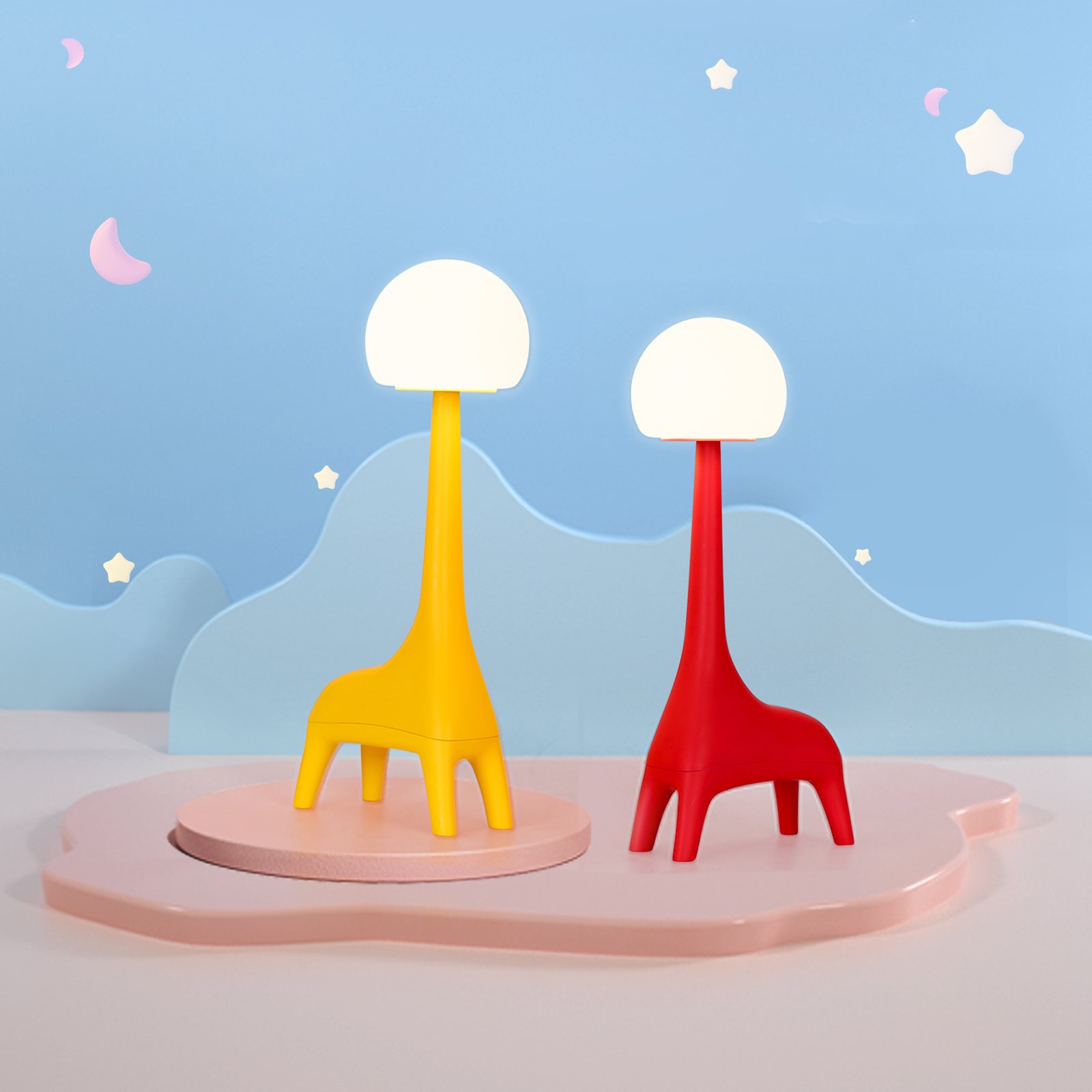 Newish Creative Animal Colorful Modern Lamparas Bedroom Bedside Room Decor Baby Fat Giraffe Kids Led Night Light Table Desk