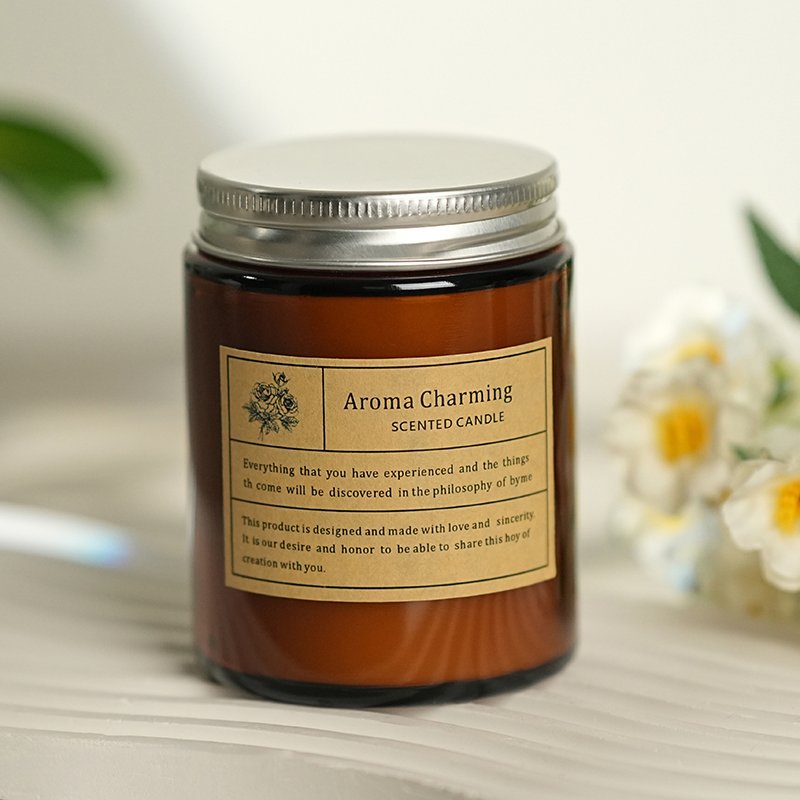 Custom Logo Luxury Glass Empty Scented Candle Jars Private Label With Soy Candles Scented wholesale natural waxscented candles