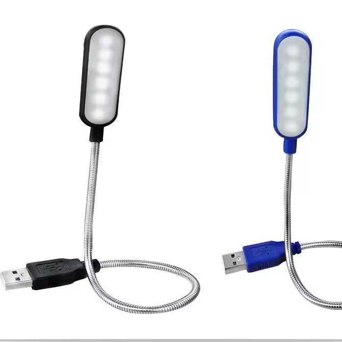 Portable USB LED Mini Book Light Reading Light Table Lamp Flexible 6leds USB Lamp for Power Bank Laptop Notebook PC Computer