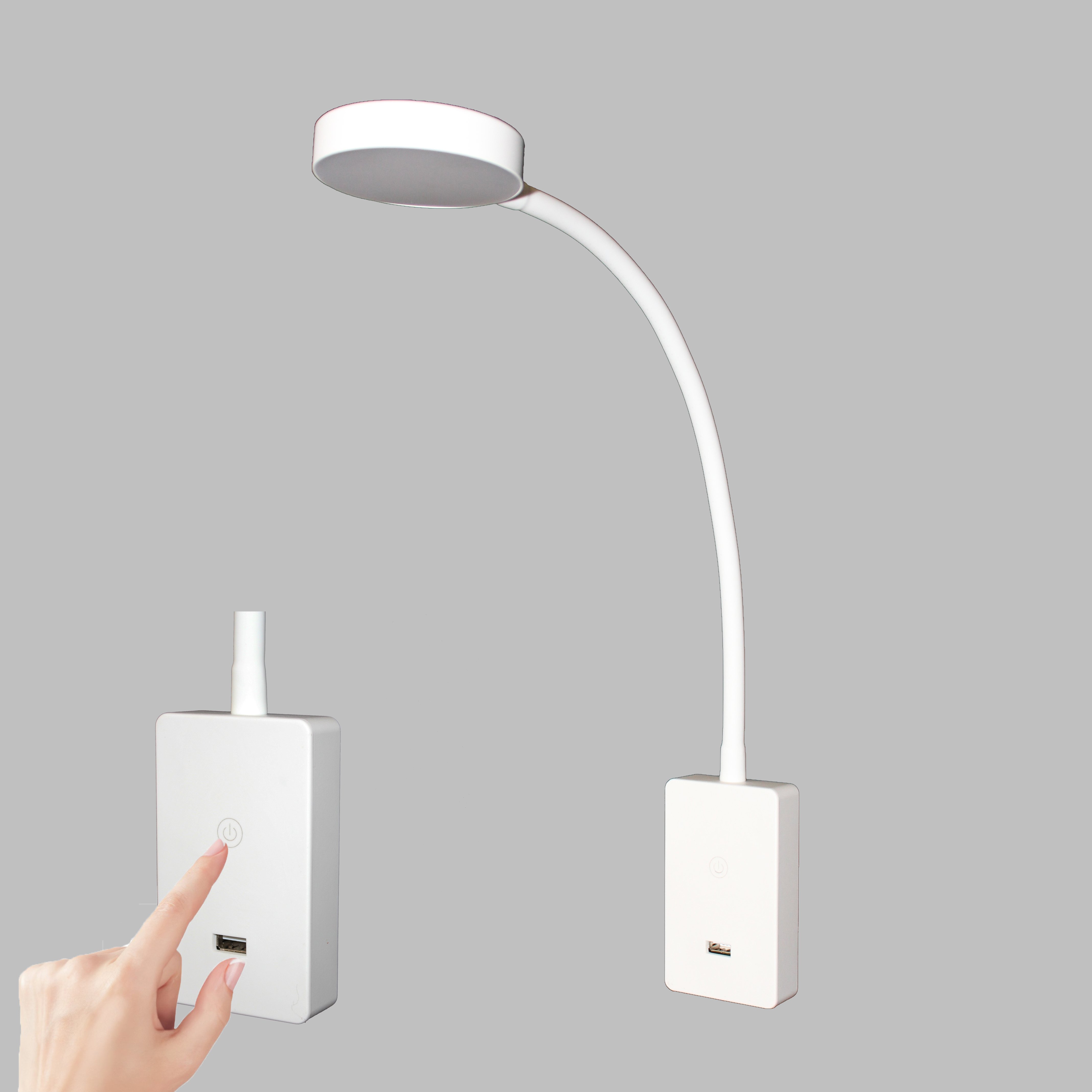 Easy to Instill modern lamp Foldable Dimmable Memory plug-in LED Wall Book Lamp Bunk Bed Light USB charging bedside reading lamp