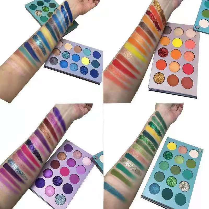 60 colors Libro de sombras de ojos private label korean make up book glitter matte eye shadow eyeshadow book palette makeup
