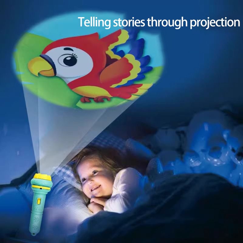 Baby Sleeping Flashlight Lights Up Toys Projector Cartoon Torch Lamp Education Cognitive Animals creative Toys for kids